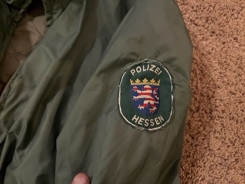 1972 Vintage German Army Military Polizei Police Officer Coat Men’s Size Medium - Picture 2 of 13