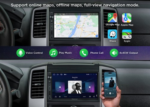 Android 13 2 DIN 7" Car GPS Touchscreen Stereo Bluetooth Radio CarPlay Head Unit - Picture 9 of 18