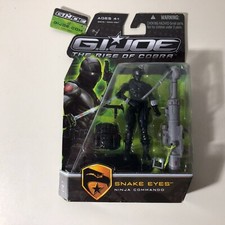 2009 Hasbro G.I. Joe The Rise of Cobra - Snake Eyes Ninja Commando Action New