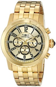 Invicta-19465-Specialty-Men-039-s-Chronograph-50mm-Gold-Tone-Steel-Gold-Dial-Watch