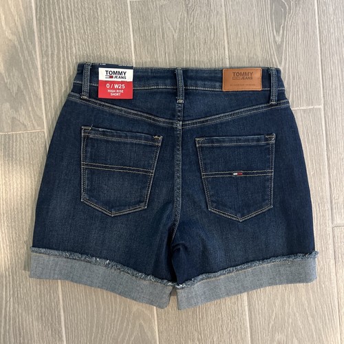 Tommy Jeans Shorts Women's 0/25W Denim High Rise Denim Taille Haute Court - Picture 13 of 22