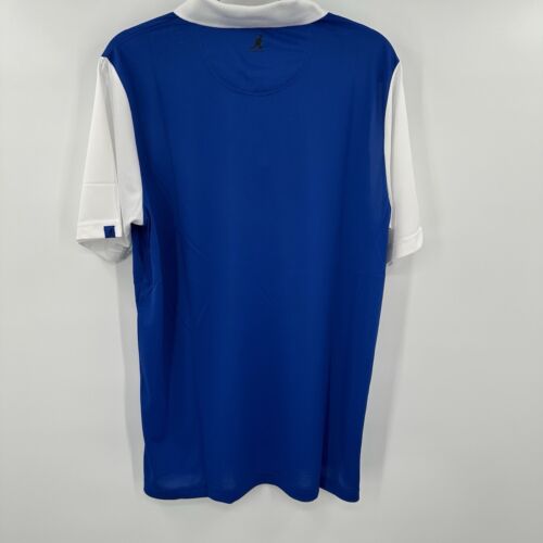 NWT Kangol Golf Samuel L Jackson Blue White Polo Shirt Sz Large - Picture 3 of 4