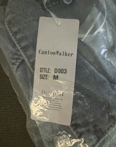 Cantonwalker Loose Women's Denim Jean Jacket, Oversize Vintage Denim Jacket, M - Picture 6 of 6