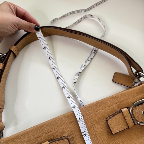 Bolso de Hombro Coach Soho De Colección Y2K Cuero Guijarro Caramelo Hebilla Grande F17125 - Imagen 16 de 19