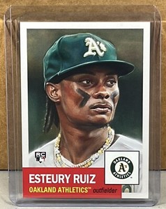 2023 TOPPS LIVING SET #658 ESTEURY RUIZ OAKLAND ATHLETICS ROOKIE Print Run 1479