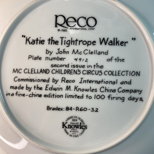 VTG 1982 Collector plate Katie the tightrope walker John McClelland Fine China - Picture 7 of 12