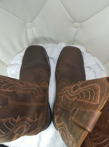 CODY JAMES HERREN ECKIGE SPITZE WASSERDICHT WESTERN ARBEITSSTIEFEL GRÖSSE 10,5 D C9MR8 BRAUN - Bild 18 von 19