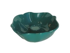 Vintage Haeger 415 Chip Dip Bowl -LARGE BOWL ONLY- Teal Green 10.5" Diam EUC