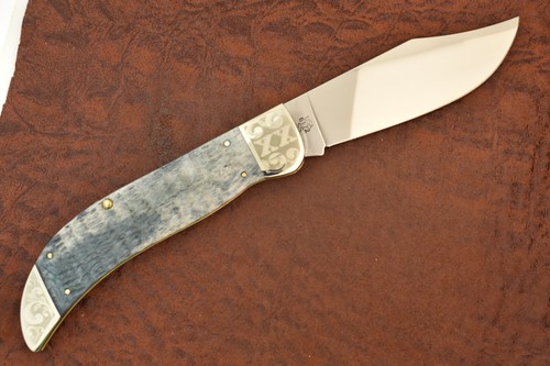 RARE 1/250 CASE CLASSIC XX USA 2012 GRAY JIGGED BONE BULLDOG CLASP KNIFE (21152) - Picture 7 of 9
