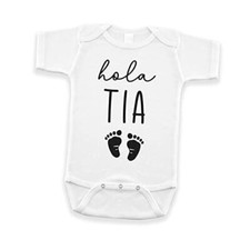 Hola Tia Surprise Pregnancy Announcement for Spanish Aunt  0-3 months White