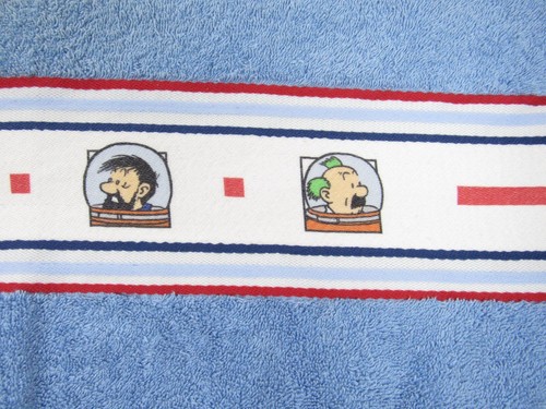 Vintage Tim und Struppi Badetuch Herge Moulinsart 1998 Made in France 100% Baumwolle Blau - Bild 5 von 10
