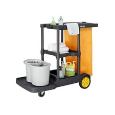 500lb Capacity Cart, 3 Shelves, 22.5 Gal Bag, Silent Castors for Easy Use