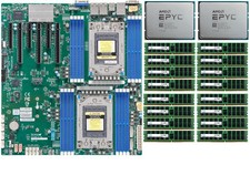 AMD EPYC 7742x2 Supermicro H12DSI-N6 Samsung 16x32GB2666V ECC REG combination