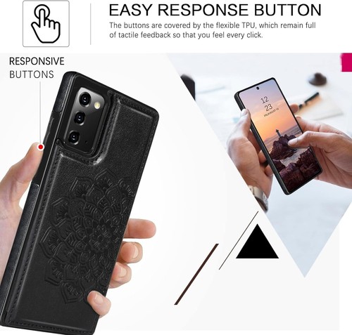 For Samsung Galaxy Note 20 Case PU Leather Protection Cover Wallet Card Holder - Picture 6 of 8