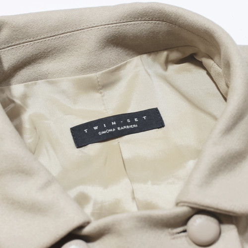 TWIN SET Womens Simona Barbieri Jacket Beige M - Picture 7 of 8