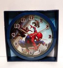 MARVEL SPIDERMAN Kids Decorative 10" Round Wall Clock - Spider-Man, Blue NEW
