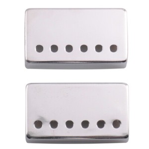 Pair-of-Chrome-Metal-Humbucker-Covers-for-Electric-Guitars-52mm-Spacing
