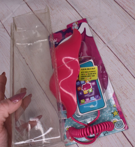 Bratz Pink Lip Retro Combiné 3,5 mm Prise Casque Plug In Talk Écouter Musique - Photo 8 sur 11