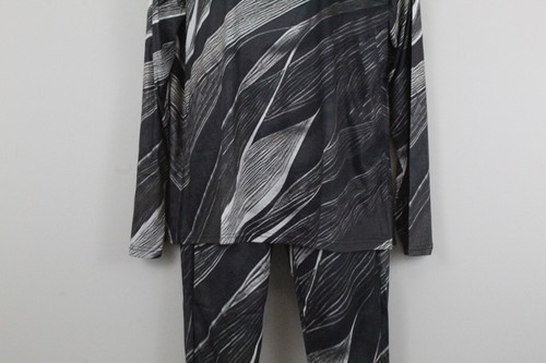 Men Casual Printed 2-Piece Set Size 2XL Gray/Multi (See Measurements) NWT - Picture 3 of 7