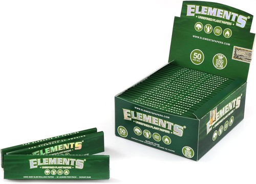 Papeles de liar ELEMENTS tamaño king delgado ROSA Y VERDE papeles de liar para cigarro - Imagen 12 de 16