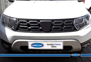 FIT-Dacia-Renault-Duster-CHROME-Front-Grill-Side-Streamers-2-Pcs-S-Steel-2018-gt-UP
