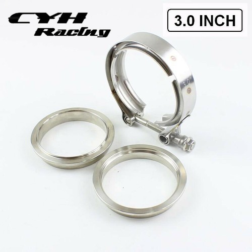3" V-Band Clamp  Flange Kits For Turbo Exhaust Downpipes 3.0 Inch V Band - Picture 2 of 6