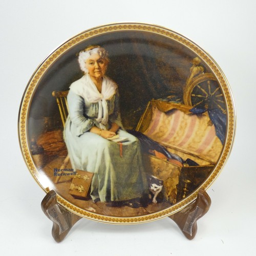 REMINISCING IN THE ABBASTANZA Knowles Piatto Norman Rockwell Riscoperto Donna Z1HYF - Foto 3 di 10