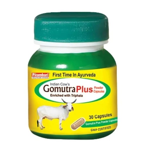 5x Pitambari Cow urine 30 capsules Gomutra Plus enriched with Triphala - Picture 2 of 3