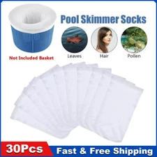 30/60 Pack Pool Skimmer Socks Filter Replacement Savers for Basket Swimming Pool