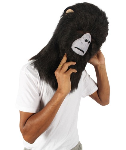 HPO Black an Greay Gorilla Costume with Mask - Long Synthetic Fibers - Picture 40 of 40