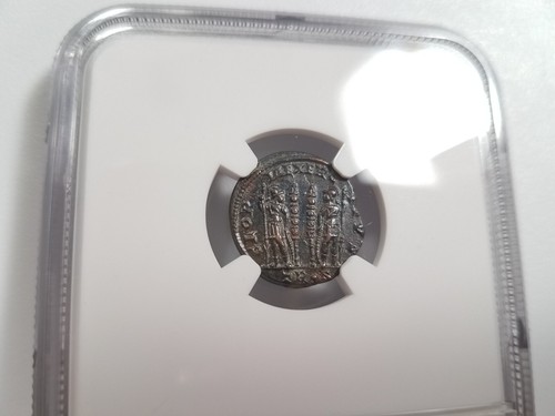Constantine I Roman Empire Nummus AE3/4 NGC Ch AU Ancient Epfig Hoard Pedigree - Picture 8 of 12