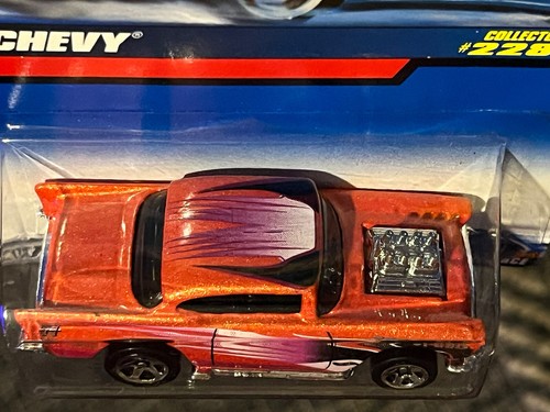 Hot Wheels Blaue Karte 1957 Chevy 1/64 Druckguss Auto Sammler #228 im Jahr 2000 - Bild 9 von 14