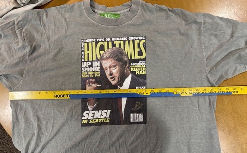 S.O.C. Loud Life XXL Bill Clinton High Times Cannabis Humorous T Shirt Made USA - Picture 10 of 10