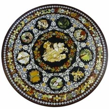 36" Marble center Table Top Pietra Dura fine Inlay art Home Decor