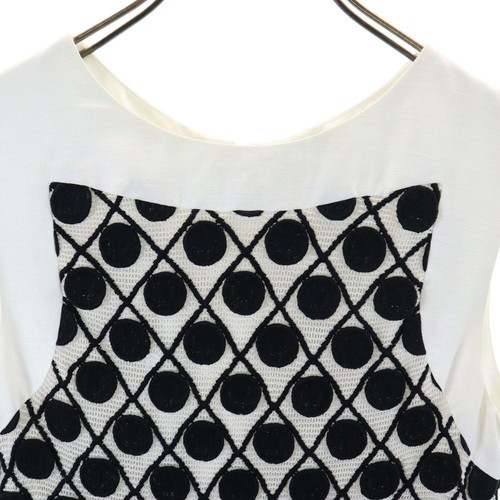 Pierre Cardin Vestido Sin Manga Hasta la Rodilla 38 Blanco Mujer - Imagen 7 de 10