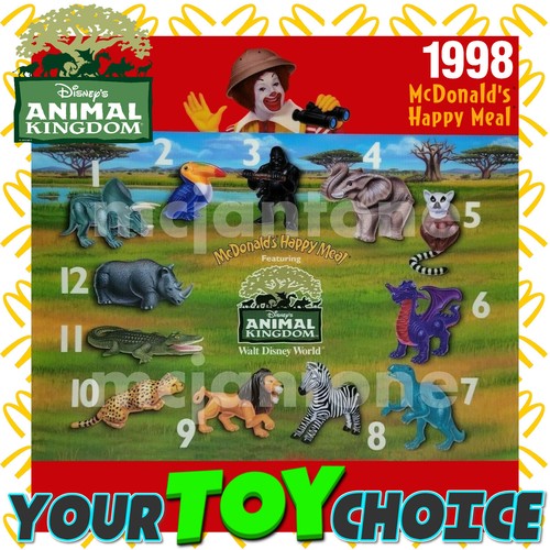 McDonald's 1998 ANIMAL KINGDOM Jungle + DISNEY World Variation YOUR Toy CHOICE | eBay McDonald's 1998 ANIMAL KINGDOM Jungle + DISNEY World Variation YOUR Toy CHOICE | eBay