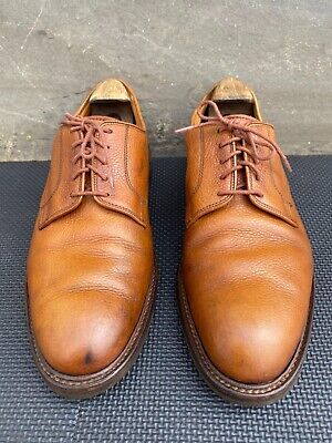 Crockett & Jones Grasmere Pebble Grain Leather Shoes Tan Sz