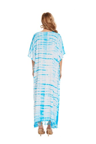 Beautybatik Hippie Tie Dye Kaftan Loungewear Maxi Plus Size Long Dress XL to 4X - Picture 125 of 176