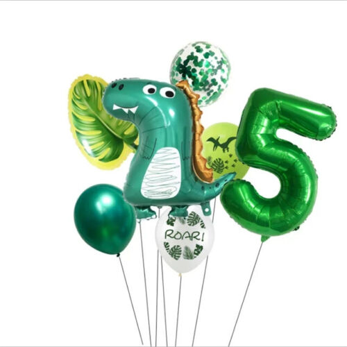 Dino Birthday 32in Big Foil Set Helium Balloons Party Supplies Dinosaur Theme - Picture 14 of 18