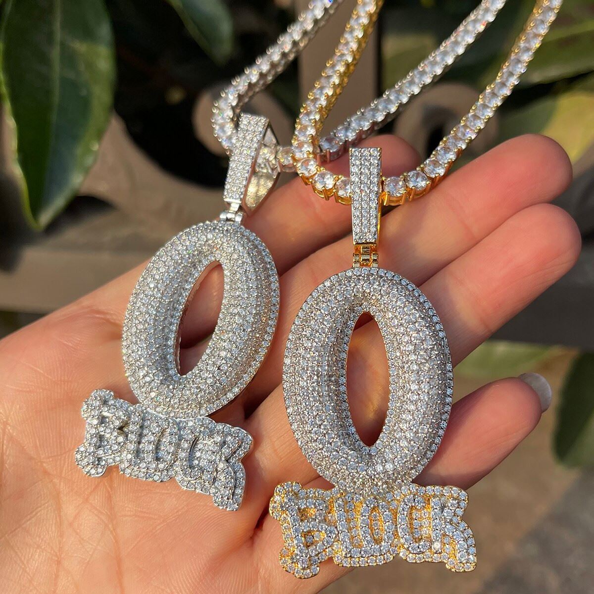 O BLOCK | HIP HOP 24K GOLD 925 SILVER ICED BLINGED OUT PENDANT 
