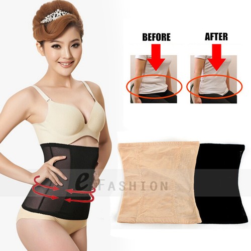 Unsichtbarer Bauchtrimmer Abnehmen Taille Drahtreifen Abnehmen Korsett SCHWARZ Large  - Bild 1 von 3