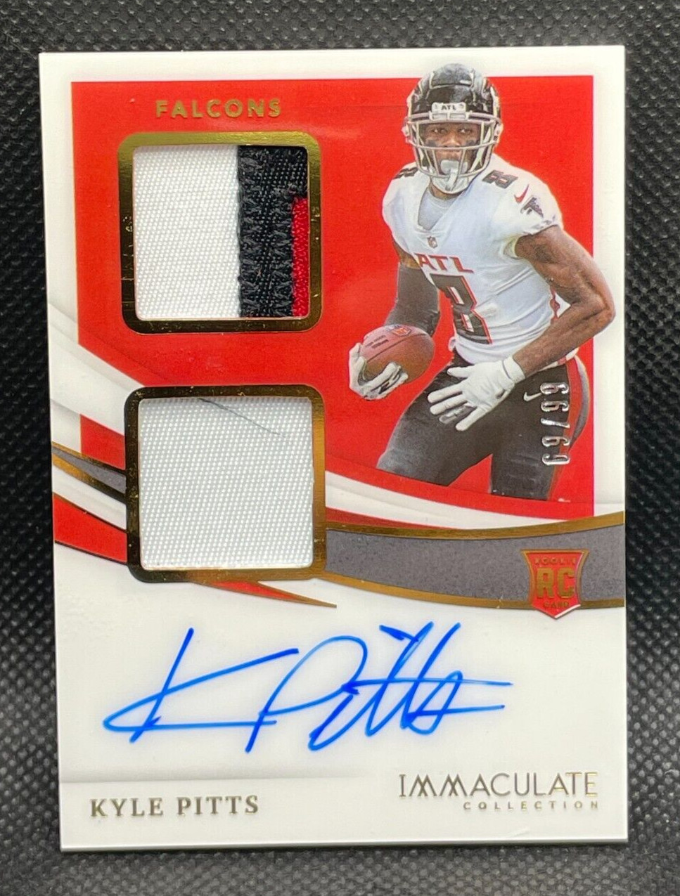 2021 Panini Immaculate Kyle Pitts Signature Dual Patches Rookie Auto RPA  /99