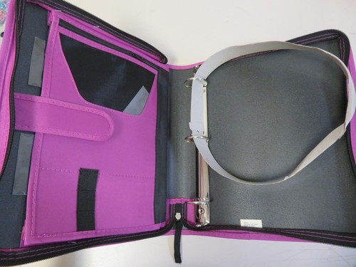 Five Star 1.5" Ring Zipper Binder with 3 Pocket Expanding File Purple - Picture 4 of 5