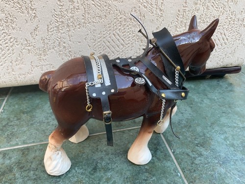 Vintage MEDIUM Shire Horse Ornament -c. 23cms tall & 26cms long. No makers marks - Picture 2 of 5