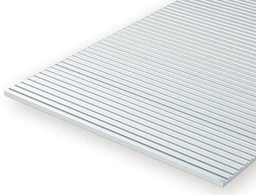 .035" Opaque White Polystrene Passenger Car Siding Evergreen Models EVG3035 - Picture 2 of 2