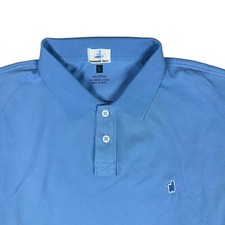 Johnnie O Men's Size Large Hangin' Out Golf Polo Pique Shirt Blue Stretch SS