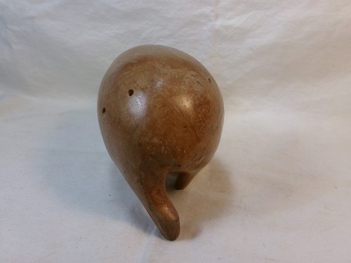 Hipopótamo hipopótamo de madera tallada a mano de colección con agujeros - Imagen 4 de 8