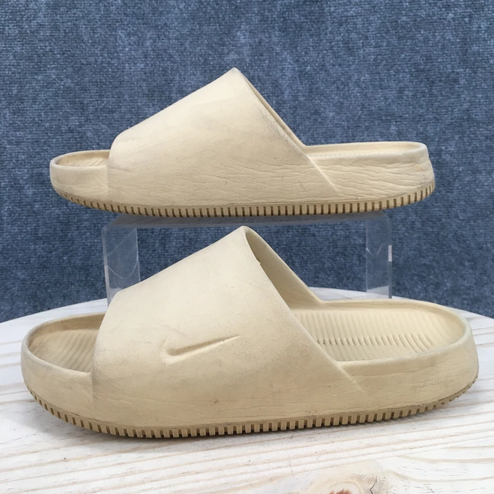 Sandalias Nike para mujer 13 para hombre 12 tranquilas deslizables amarillas sin cordones cómodas punta abierta informales Foto 2 de 4