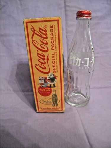 Caja y botella de Coca Cola Japón 250 ml (vacía) sin graffiti figura Oldies - Imagen 3 de 9