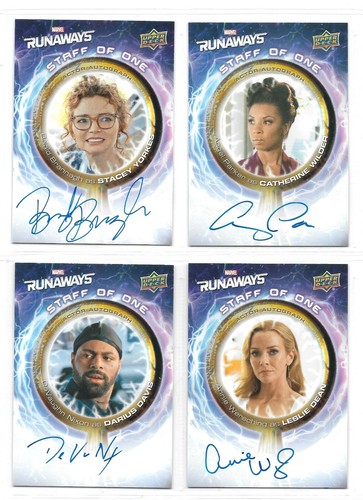Marvels Runaways - selección de tarjetas de autógrafos y bocetos casi nuevo mazo superior 2020 - Imagen 2 de 29